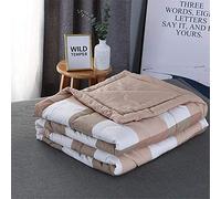 WWYL Literie, Cool Summer Couette, Printemps, Automne Et Hiver Couette, 100% De Fibres De Coton De Polyester, Anti-Allergique. (Café,100 x 150 cm 0.5 kg)