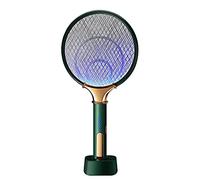 WWYL Raquette Anti-moustiques,Tapette à Mouches électrique, Tueur De Mouches Tapette à Moustiques électrique Bug Zapper Raquette Chauve-Souris USB Rechargeable (Vert foncé)