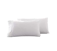 WWYL Taie Oreiller,Lot de 2 Taie d'oreiller Rectangulaire en Microfibre Fermeture à Enveloppe Soin de Votre Peau et Antichute de Cheveux (Blanc,50 x 70 cm)