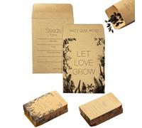 Wwyssz 200 Pièces Sachet Kraft Graine, Sachet de Graines à Semer Mariage, Enveloppes de Graines Refermables en Papier Marron, Avec Enveloppes à Pièces Adhésives, pour le Stockage des Graines(6 X 8 cm)