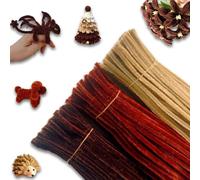 WWYSSZ 300 Pièces Cure Pipe Chenille Brun, 30 cm Tiges de Fils Chenilles Loisirs Creatifs, 3 Nuances de Bruns Différentes, Pipe Cleaners Flower, pour Décorations et Artisanat Créatif Creatifs DIY