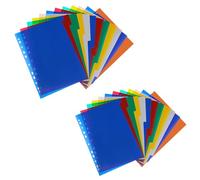 WWYSSZ Lot De 24 Feuille Intercalaires Classeur à Anneaux A4 12 Positions Intercalaire Plastique Multicolore Format ou Organisation de Documents, Indéchirables, Pour Planificateur, Cahier