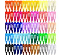 WWZ889 Lot de 150 barrettes à cheveux antidérapantes en métal pour tout-petits, accessoires pour petites filles, femmes, adolescentes (30 couleurs assorties, 5,1 cm)