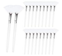 WWZ889 Lot de 20 pinceaux en éventail pour application de masque et d'acide - Pour la boue, la crème, le maquillage (blanc)
