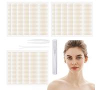 WWZ889 Lot de 720 bandes adhésives invisibles à double paupière, imperméables pour paupières tombantes, paupières simples, avec barre de fourchette, pince à épiler et flacon pulvérisateur, pas besoin