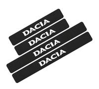 WWZS 4 Pièces Protection Seuil de Porte de Voiture pour Dacia Spring BBG I 2021-2024, Autocollant en Cuir de Fibre de Carbone Plinthes