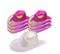 WXBCDS 4-12PACK Chapeau de Cowgirl à Paillettes Scintillantes | Cowboy for la douche de mariage nuptiale