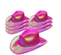 WXBCDS 4-12PACK Chapeau de Cowgirl à Paillettes Scintillantes | Cowboy for la douche de mariage nuptiale