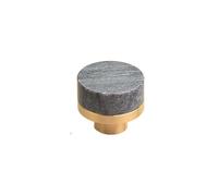 WXBCDS Boutons de tiroir Poignées for Porte d'armoire, 4 pièces, marbre, Laiton, Bouton de Luxe en Cristal léger, Petits Boutons de tiroir(Grey Copper Base)