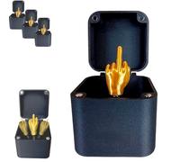 WXBZMOKW Middle Finger in The Box, Middle Finger Gift Box, Boîte à Bague, Cadeau de Farce avec Parodie des Mains, Décoration de Bureau Amusante, Prank Pop Up Gift