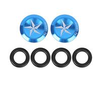 WXCHISU Bouchons de guidon CNC, pour vélo, alliage d'aluminium, finition anodisée, anticorrosion, ajustement universel, durable, pour guidon de 15 à 20 mm de diamètre intérieur (Bleue)