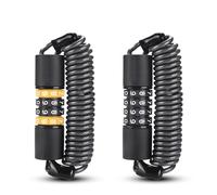 WXCHISU Mot de Passe de Verrouillage de vélo, Cadenas de vélo à 4 Chiffres avec câble en Acier de 4 mm, antivol en Alliage de Zinc pour Le Cyclisme en Plein air, sécurité de Voyage (Noir et Orange)