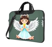 WXCJWD Adorable petit ange pour ordinateur portable et tablette, design élégant, tissu durable et hydrofuge, décontracté, Noir , 15.6 inch