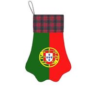 WXCJWD Bas de Noël avec drapeau de la Tanzanie pour décoration de sapin de Noël en famille., Drapeau portugais, One Size