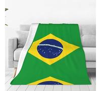 WXCJWD Couverture en microfibre ultra douce avec drapeau brésilien pour toutes les saisons - 127 x 101,6 cm