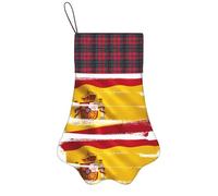 WXCJWD Décorations de Noël avec drapeau de l'Afrique du Sud, sacs à bonbons pour la famille, les vacances, les fêtes de fin d'année, les décorations de sapin, Drapeau de l'Espagne., One Size