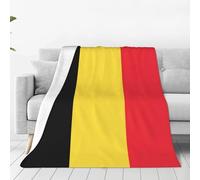 WXCJWD Drapeau de la Belgique 101,6 x 76,2 cm Couverture en micro polaire ultra douce en microfibre pour toutes les saisons Couverture chaude pour literie, canapé et voyage