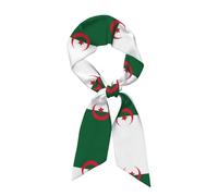 WXCJWD Drapeau de l'Algérie Écharpe en soie imprimée, douce et soyeuse, avec de nombreuses utilisations.