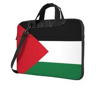 WXCJWD Drapeau de l'État de Palestine pour ordinateur portable et tablette, design élégant, tissu durable et hydrofuge, affaires décontractées, Noir , 14 inch