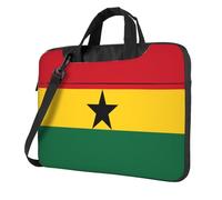 WXCJWD Drapeau du Ghana pour ordinateur portable et tablette, design élégant, tissu durable et hydrofuge, décontracté, Noir , 14 inch