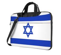 WXCJWD Drapeau israélien pour ordinateur portable et tablette, design élégant, tissu durable et hydrofuge, décontracté, Noir , 14 inch