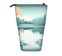 WXCJWD Fallen Leaves on a Tranquil Lake Crayon Télescopique Rétractable Trousse de Maquillage Portable et Papeterie Boîte de Rangement Convient pour les environnements de bureau