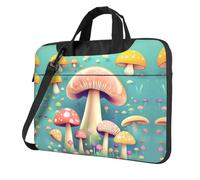 WXCJWD Joli petit champignon pour ordinateur portable et tablette, design élégant, tissu durable et hydrofuge, décontracté, Noir , 13 inch