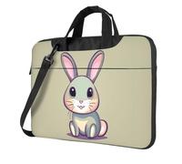 WXCJWD Joli petit lapin pour ordinateur portable et tablette, design élégant, tissu durable et hydrofuge, décontracté, Noir , 13 inch