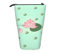 WXCJWD Lotus Flowers Waiting to Bloom Crayon télescopique rétractable Trousse de maquillage Portable Boîte de rangement pour papeterie Convient pour les environnements de bureau