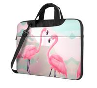 WXCJWD Love Flamingo Ordinateur portable et tablette, design élégant, tissu durable et hydrofuge, affaires décontractées, Noir , 14 inch