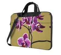WXCJWD Magnifique ordinateur portable et tablette Orchidées, design élégant, tissu durable et hydrofuge, décontracté, Noir , 15.6 inch