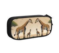 WXCJWD Mère et Enfant Girafe Trousse à Crayons Grande Trousse Simple Multifonctionnel pour Bureau
