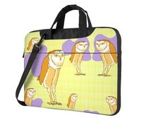 WXCJWD Ordinateur portable et tablette en forme de hibou debout, design élégant, tissu durable et hydrofuge, décontracté, Noir , 14 inch