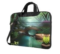 WXCJWD Ordinateur portable et tablette Little Bridge in the East, design élégant, tissu durable et hydrofuge, décontracté, Noir , 13 inch