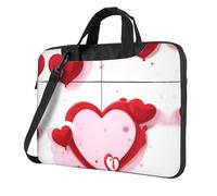 WXCJWD Ordinateur portable et tablette Little Red Heart - Design élégant - Tissu durable et déperlant - Style décontracté, Noir , 14 inch
