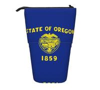 WXCJWD Oregon State Flag Crayon télescopique rétractable Trousse de maquillage portable et boîte de rangement pour papeterie Convient pour les environnements de bureau