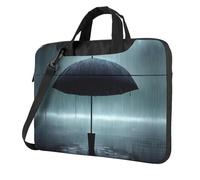 WXCJWD Parapluie noir sous la pluie pour ordinateur portable et tablette, design élégant, tissu durable et hydrofuge, décontracté, Noir , 15.6 inch