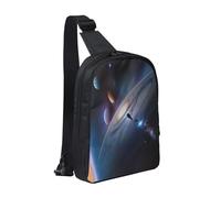 WXCJWD Sac à bandoulière camouflage militaire pour homme et femme - Sac à bandoulière tendance - Sac de poitrine décontracté avec bandoulière convertible., Un univers fascinant, Taille unique