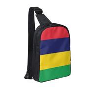 WXCJWD Sac à bandoulière motif drapeau de la Serbie pour homme et femme, sac à bandoulière tendance, sac de poitrine décontracté avec bandoulière convertible., Drapeau de l'île Maurice, Taille unique