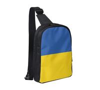 WXCJWD Sac à bandoulière motif drapeau de l'Ukraine pour femmes et hommes, sac à bandoulière tendance, sac de poitrine décontracté avec bandoulière convertible., Drapeau de l'Ukraine, Taille unique