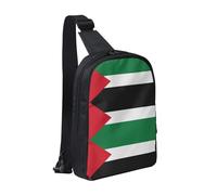 WXCJWD Sac à bandoulière motif drapeau de l'Ukraine pour femmes et hommes, sac à bandoulière tendance, sac de poitrine décontracté avec bandoulière convertible., Drapeau de l'État de Palestine, Taille