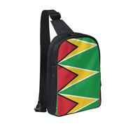 WXCJWD Sac à bandoulière motif drapeau du Kenya pour homme et femme, sac à bandoulière tendance, sac de poitrine décontracté avec bandoulière convertible., Drapeau de la Guyane, Taille unique