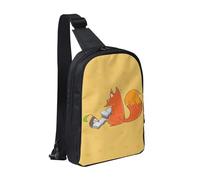 WXCJWD Sac à bandoulière motif drapeau israélien pour homme et femme - Sac à bandoulière tendance - Sac de poitrine décontracté avec bandoulière convertible., Graines de tournesol et renards, Taille