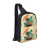 WXCJWD Sac à bandoulière motif drapeau israélien pour homme et femme - Sac à bandoulière tendance - Sac de poitrine décontracté avec bandoulière convertible., Cartoon Turtle Back Bamboo, Taille unique