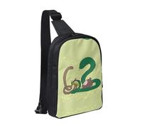 WXCJWD Sac à bandoulière motif drapeau israélien pour homme et femme - Sac à bandoulière tendance - Sac de poitrine décontracté avec bandoulière convertible., Graines de tournesol serpent vers de
