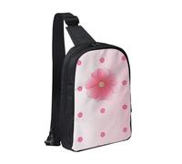 WXCJWD Sac à bandoulière motif drapeau israélien pour homme et femme - Sac à bandoulière tendance - Sac de poitrine décontracté avec bandoulière convertible., Oeillets en fleurs, Taille unique