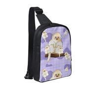 WXCJWD Sac à bandoulière motif drapeau israélien pour homme et femme - Sac à bandoulière tendance - Sac de poitrine décontracté avec bandoulière convertible., Singe doré mignon, Taille unique