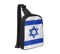 WXCJWD Sac à bandoulière motif drapeau israélien pour homme et femme - Sac à bandoulière tendance - Sac de poitrine décontracté avec bandoulière convertible., Drapeau israélien, Taille unique