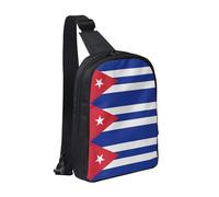 WXCJWD Sac à bandoulière tendance en République dominicaine pour homme et femme - Sac de poitrine décontracté avec bandoulière convertible., Drapeau cubain, Taille unique