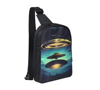 WXCJWD Sac à bandoulière Waterfall View pour homme et femme - Sac à bandoulière tendance - Sac de poitrine décontracté avec bandoulière convertible., Descente des engins spatiaux, Taille unique